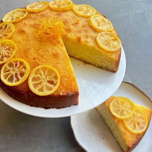 LEMON COCONUT SYRUP CAKE