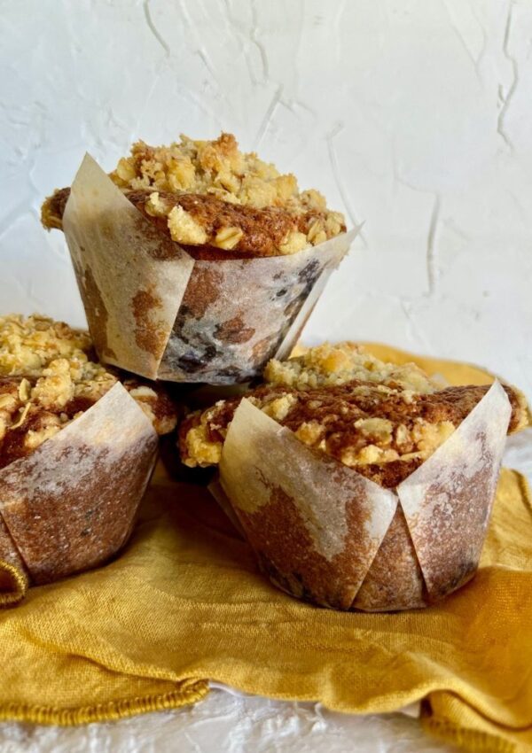 Cafe Style Blueberry Muffins