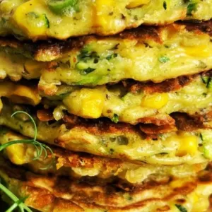 zucchini fritters close up