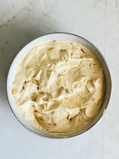 Curried Egg Dip in  bowl