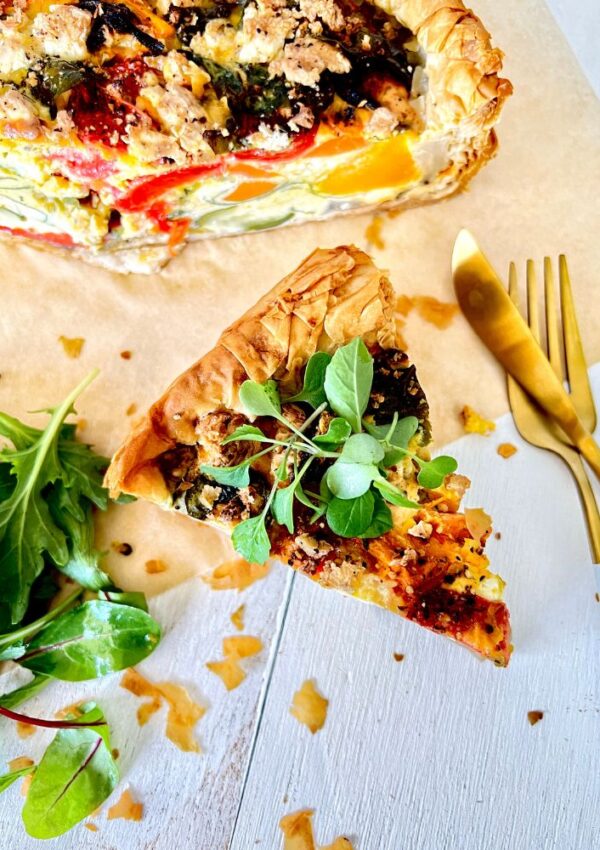 Deep-Dish Roasted Vegetable Quiche (With Fillo)