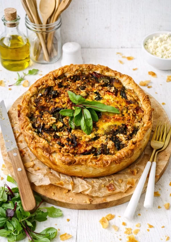 Roasted Vegetable Filo Quiche