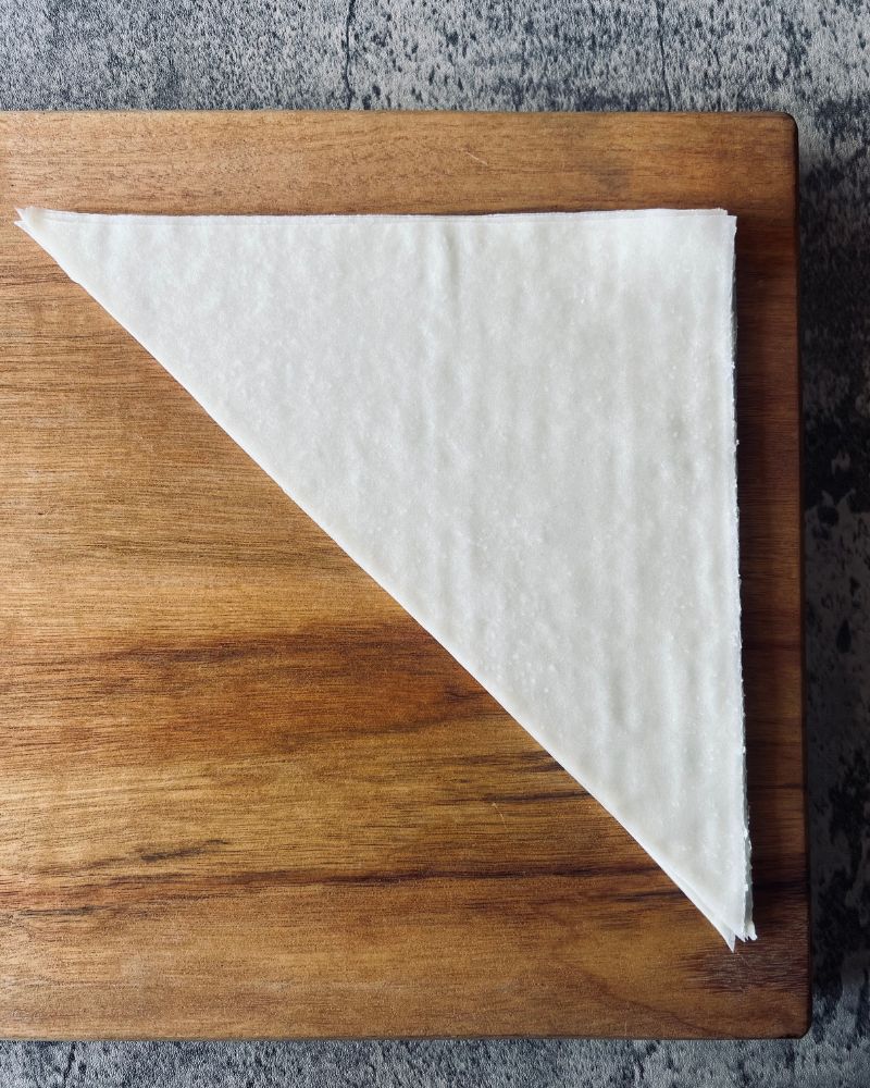 triangle shaped spring roll wrappers