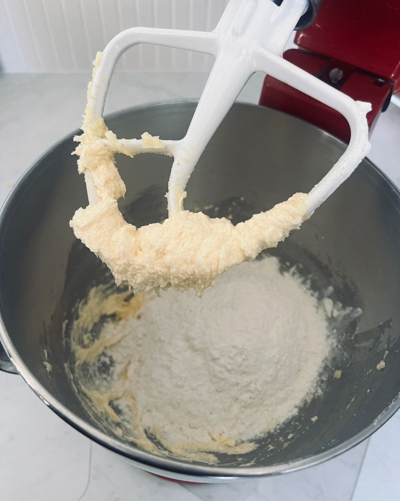 mix master with flour in it