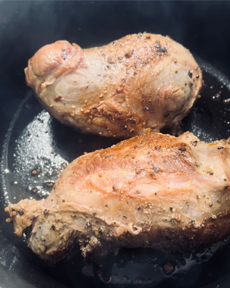 browned beef in a pan