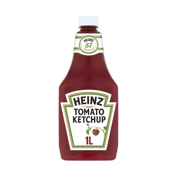 bottle of ketchup, white background
