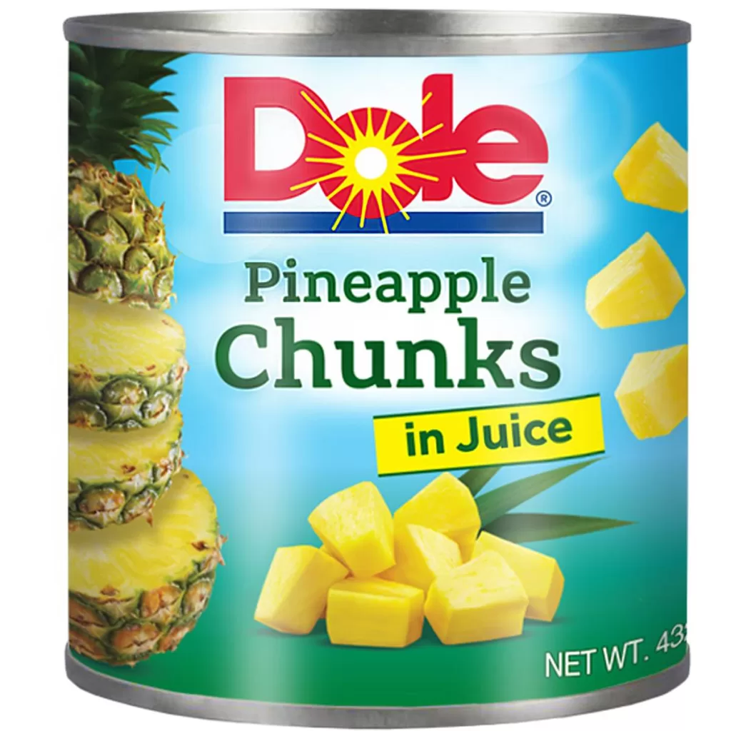 can of pineapple chunks 
