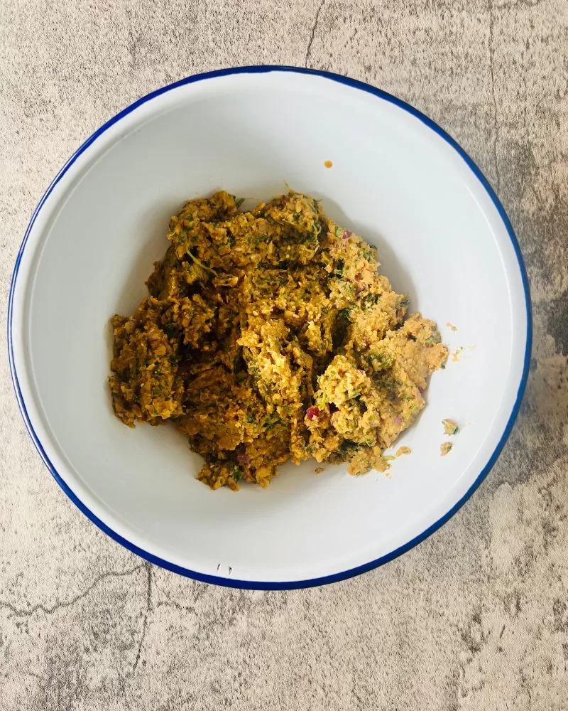 veggie burger mix in a bowl