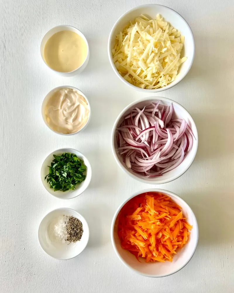 ingredients in small bowls