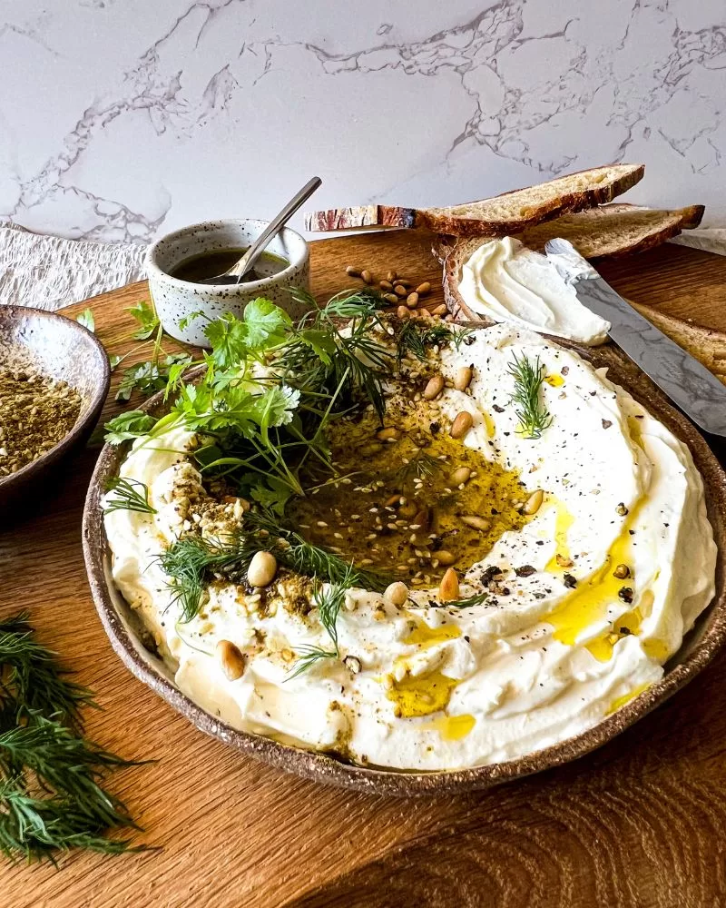 labneh on plate