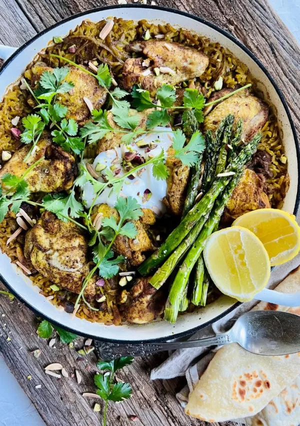 Middle Eastern Chicken & Rice One Pot