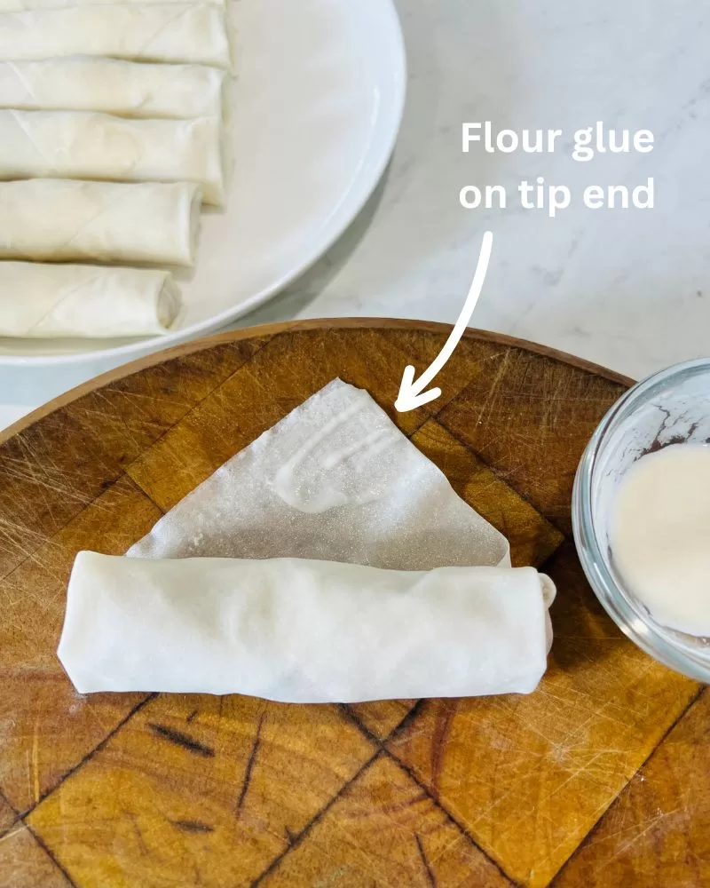 rolling spring rolls diagram