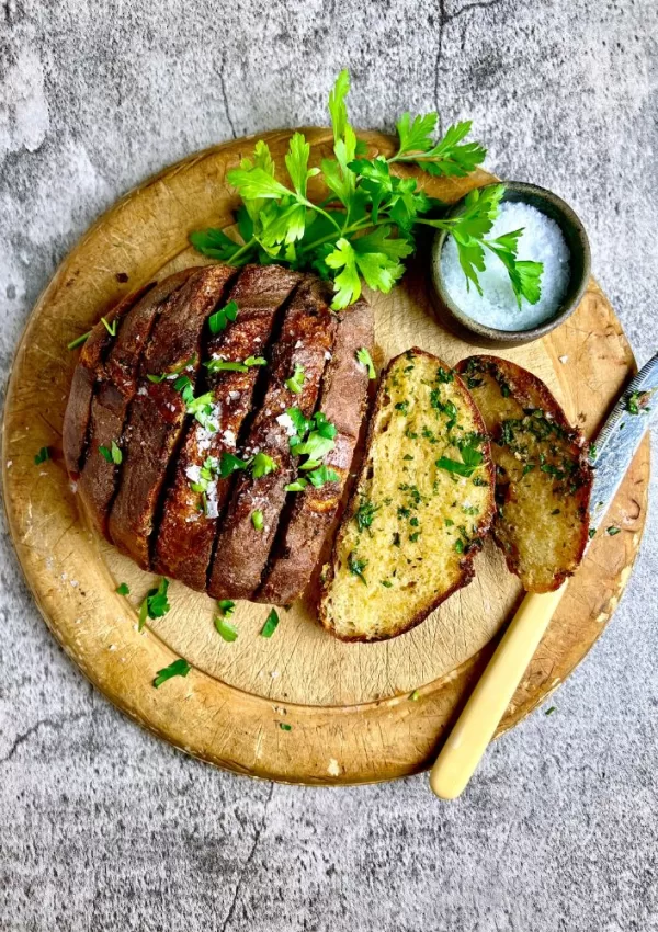 Brown Butter, Parsley & Sea Salt Garlic Bread