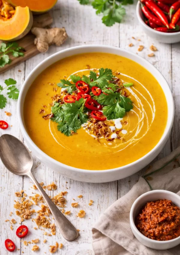 Creamy Thai Panang Pumpkin Soup