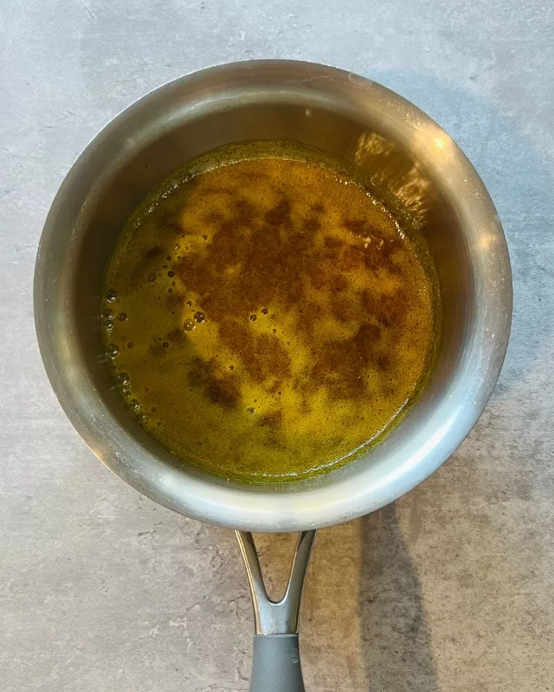 curry sauce in saucepan